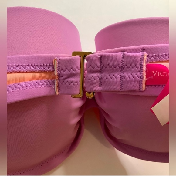 VICTORIA'S SECRET The Flirt Bandeau Pink Bikini Size 32DD/M - Picture 4 of 7